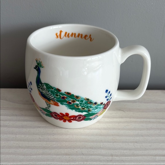Opalhouse Peacock Design Mug with 'Stunner' Text - Picture 1 of 6